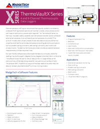 Thumbnail of document Data Sheet - ThermoVaultX Oven Temperature Recorder